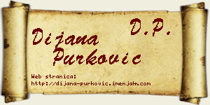Dijana Purković vizit kartica